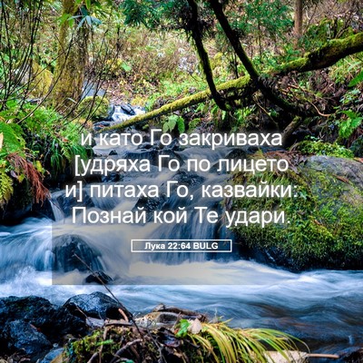 Picture 05 - Лука 22:64 BULG - и като Го закриваха [удряха - Bible Verse Picture