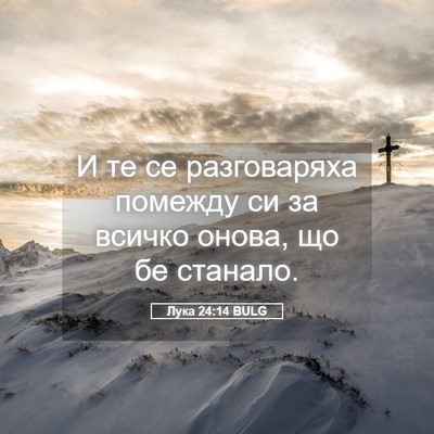 Picture 05 - Лука 24:14 BULG - И те се разговаряха - Bible Verse Picture