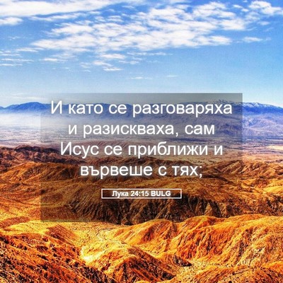 Picture 05 - Лука 24:15 BULG - И като се разговаряха и - Bible Verse Picture