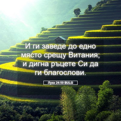Picture 05 - Лука 24:50 BULG - И ги заведе до едно място - Bible Verse Picture