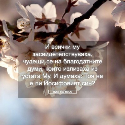 Picture 05 - Лука 4:22 BULG - И всички му - Bible Verse Picture