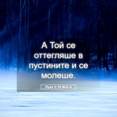Picture 05 - Лука 5:16 BULG - А Той се оттегляше в - Bible Verse Picture