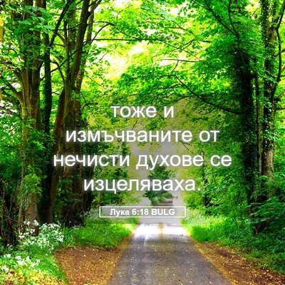 Picture 05 - Лука 6:18 BULG - тоже и измъчваните от - Bible Verse Picture