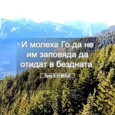 Picture 05 - Лука 8:31 BULG - И молеха Го да не им - Bible Verse Picture