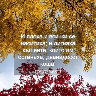 Picture 05 - Лука 9:17 BULG - И ядоха и всички се - Bible Verse Picture