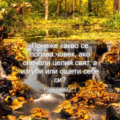 Picture 05 - Лука 9:25 BULG - Понеже какво се ползва - Bible Verse Picture