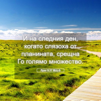 Picture 05 - Лука 9:37 BULG - И на следния ден, когато - Bible Verse Picture