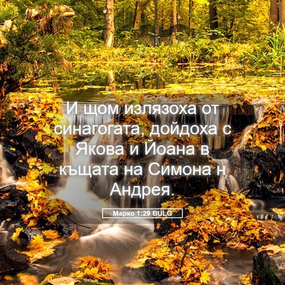 Picture 05 - Марко 1:29 BULG - И щом излязоха от - Bible Verse Picture