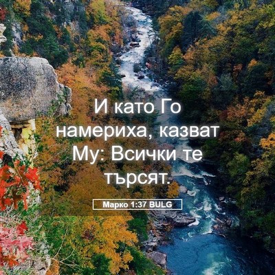 Picture 05 - Марко 1:37 BULG - И като Го намериха, казват - Bible Verse Picture