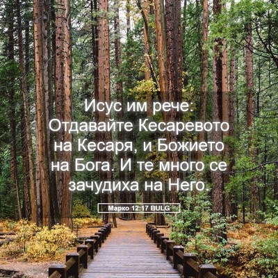 Picture 05 - Марко 12:17 BULG - Исус им рече: Отдавайте - Bible Verse Picture
