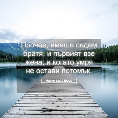 Picture 05 - Марко 12:20 BULG - Прочее, имаше седем братя; - Bible Verse Picture
