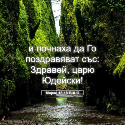 Picture 05 - Марко 15:18 BULG - и почнаха да Го - Bible Verse Picture