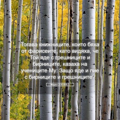 Picture 05 - Марко 2:16 BULG - Тогава книжниците, които - Bible Verse Picture