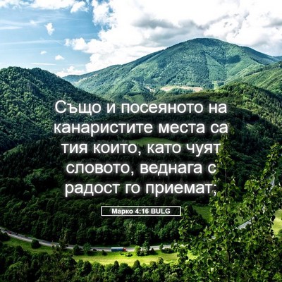 Picture 05 - Марко 4:16 BULG - Също и посеяното на - Bible Verse Picture