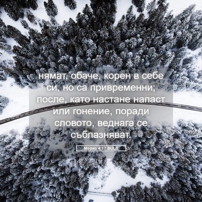 Picture 05 - Марко 4:17 BULG - нямат, обаче, корен в себе - Bible Verse Picture