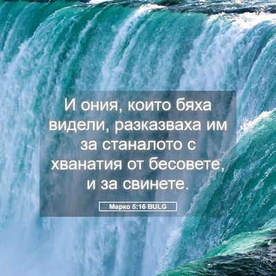 Picture 05 - Марко 5:16 BULG - И ония, които бяха видели, - Bible Verse Picture