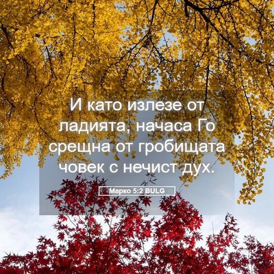 Picture 05 - Марко 5:2 BULG - И като излезе от ладията, - Bible Verse Picture