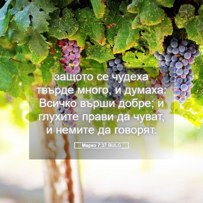 Picture 05 - Марко 7:37 BULG - защото се чудеха твърде - Bible Verse Picture