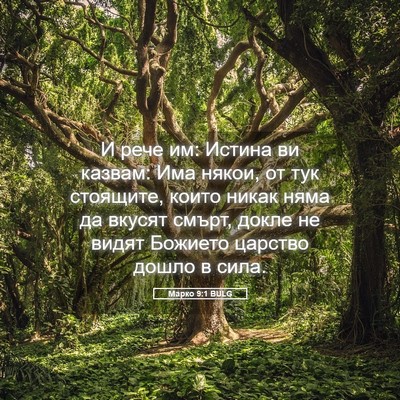 Picture 05 - Марко 9:1 BULG - И рече им: Истина ви казвам: - Bible Verse Picture