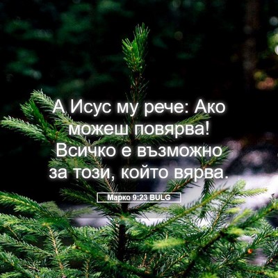 Picture 05 - Марко 9:23 BULG - А Исус му рече: Ако можеш - Bible Verse Picture