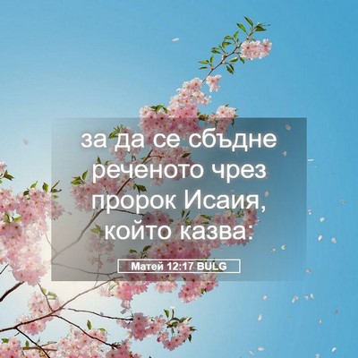 Picture 05 - Матей 12:17 BULG - за да се сбъдне реченото - Bible Verse Picture