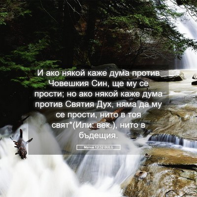 Picture 05 - Матей 12:32 BULG - И ако някой каже дума - Bible Verse Picture