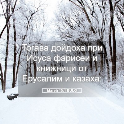 Picture 05 - Матей 15:1 BULG - Тогава дойдоха при Исуса - Bible Verse Picture