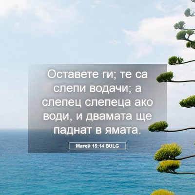 Picture 05 - Матей 15:14 BULG - Оставете ги; те са слепи - Bible Verse Picture