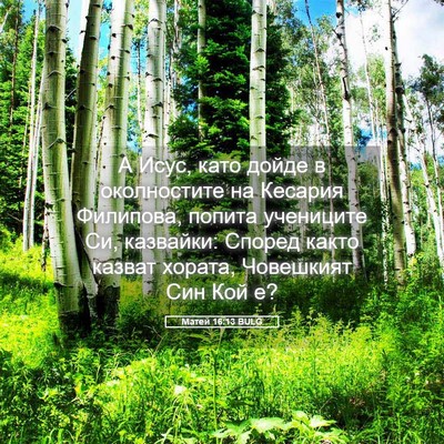 Picture 05 - Матей 16:13 BULG - А Исус, като дойде в - Bible Verse Picture