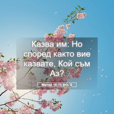 Picture 05 - Матей 16:15 BULG - Казва им: Но според както - Bible Verse Picture