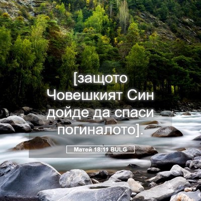 Picture 05 - Матей 18:11 BULG - [защото Човешкият Син - Bible Verse Picture