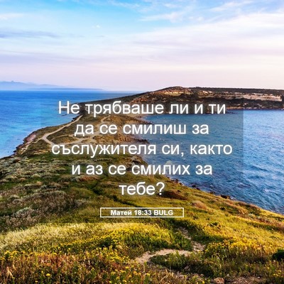 Picture 05 - Матей 18:33 BULG - Не трябваше ли и ти да се - Bible Verse Picture