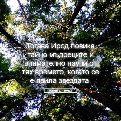 Picture 05 - Матей 2:7 BULG - Тогава Ирод повика тайно - Bible Verse Picture