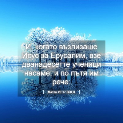 Picture 05 - Матей 20:17 BULG - И, когато възлизаше Исус за - Bible Verse Picture