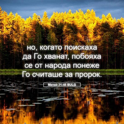 Picture 05 - Матей 21:46 BULG - но, когато поискаха да Го - Bible Verse Picture