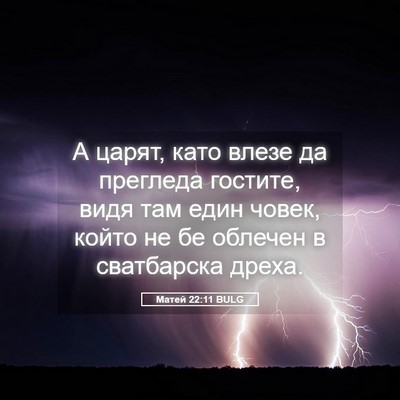 Picture 05 - Матей 22:11 BULG - А царят, като влезе да - Bible Verse Picture