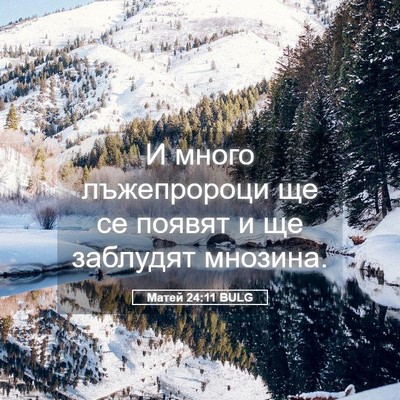 Picture 05 - Матей 24:11 BULG - И много лъжепророци ще се - Bible Verse Picture