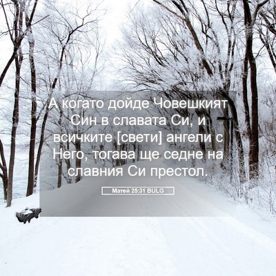 Picture 05 - Матей 25:31 BULG - А когато дойде Човешкият - Bible Verse Picture