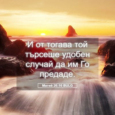 Picture 05 - Матей 26:16 BULG - И от тогава той търсеше - Bible Verse Picture