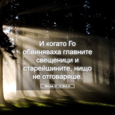 Picture 05 - Матей 27:12 BULG - И когато Го обвиняваха - Bible Verse Picture