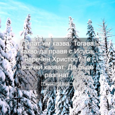 Picture 05 - Матей 27:22 BULG - Пилат им казва: Тогава - Bible Verse Picture