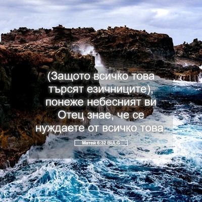 Picture 05 - Матей 6:32 BULG - (Защото всичко това търсят - Bible Verse Picture