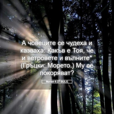 Picture 05 - Матей 8:27 BULG - А човеците се чудеха и - Bible Verse Picture