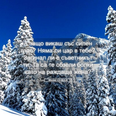 Picture 05 - Михей 4:9 BULG - А защо викаш със силен - Bible Verse Picture