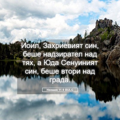 Picture 05 - Неемия 11:9 BULG - Иоил, Захриевият син, беше - Bible Verse Picture