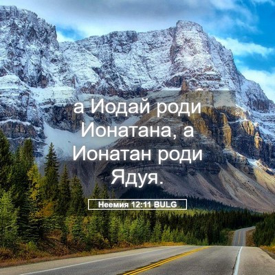 Picture 05 - Неемия 12:11 BULG - а Иодай роди Ионатана, а - Bible Verse Picture