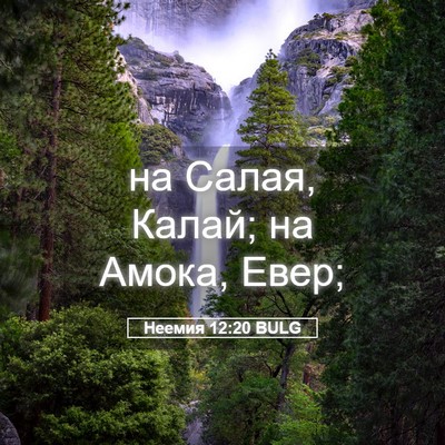 Picture 05 - Неемия 12:20 BULG - на Салая, Калай; на Амока, - Bible Verse Picture