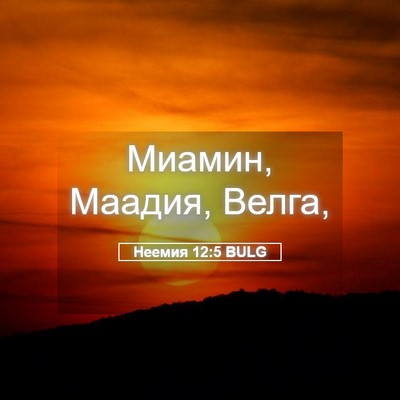Picture 05 - Неемия 12:5 BULG - Миамин, Маадия, - Bible Verse Picture