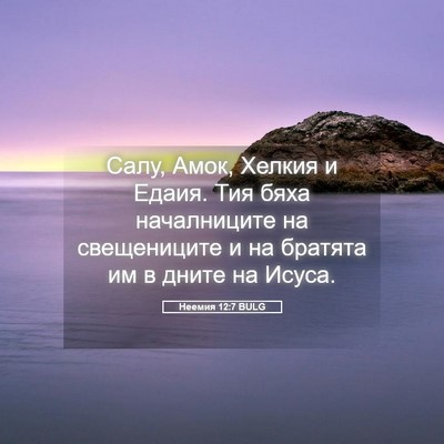 Picture 05 - Неемия 12:7 BULG - Салу, Амок, Хелкия и Едаия. - Bible Verse Picture