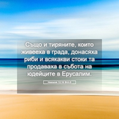 Picture 05 - Неемия 13:16 BULG - Също и тиряните, които - Bible Verse Picture